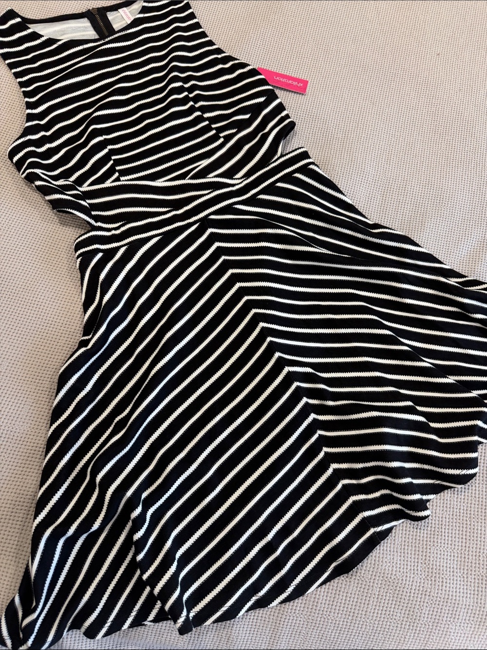 Xhilaration Black and White Striped Maxi Dress